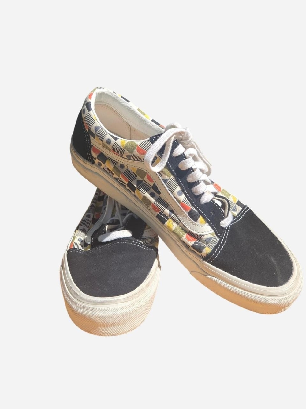 Vans Old Skool Low Top Geometric Abstract Print Sneakers Size 12